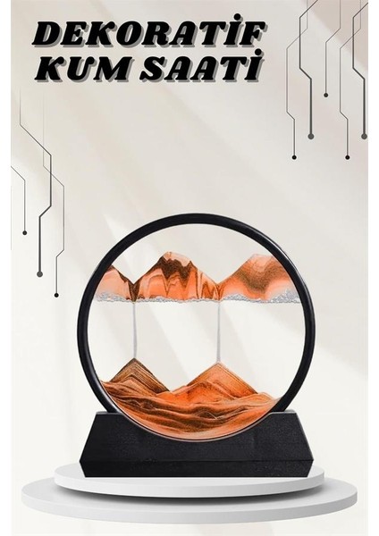 Dekoratif Kum Sulu Kum Saati Yuvarlak Şık Kum Tablosu Kum Saati Şeklinde Kum Tabl - FEİ7690-931 fiyatları