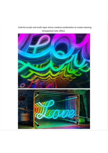 Neon Işaretleri Işıklar 3D LED Masa Lambası Renkli Bin Katman Aynası Atmosfer Aydınlatma Esport Için Doğum Günü Dekorasyonu (Yurt Dışından) modelleri