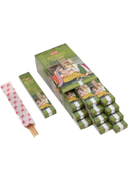 Patchouli Masala Tütsü Seti (12’li) – Patchouli Aroması, 65 Dk Uzun Yanış