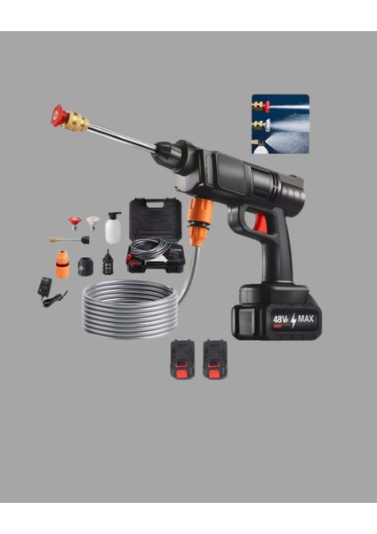 Akülü Basınçlı Yıkama Tabancası 450PSI Su Püskürtme Makinesi - FEİ5878-7480 fırsatları