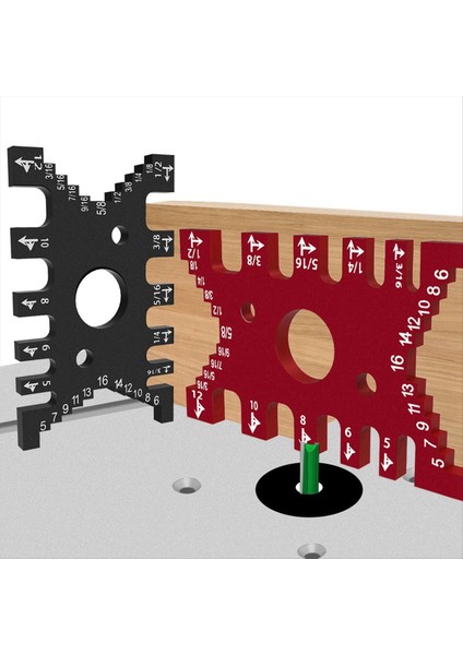 Dovetail Jig - Ahşap Işleme Tenon Boşlukları Ölçüm Kart Alüminyum Alaşım Derinlik Göstergesi Tenon Kesici Için Yönlendirici Bit B (Yurt Dışından) fiyatları