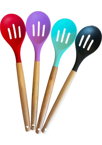 Bambu Saplı Silikon 11 Parça Mutfak Seti