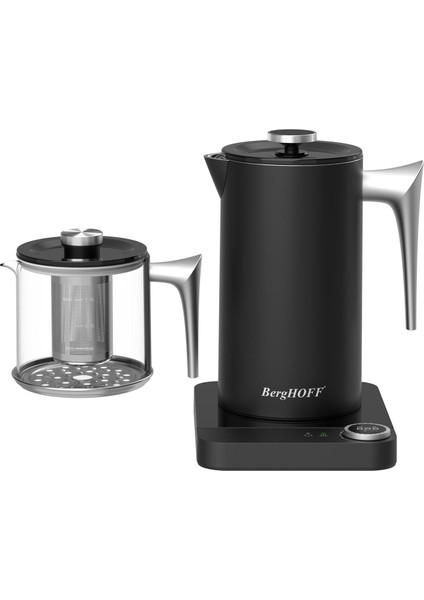 Gem 1.7 Litre Siyah Gümüş Kulplu Çay Makinesi modelleri