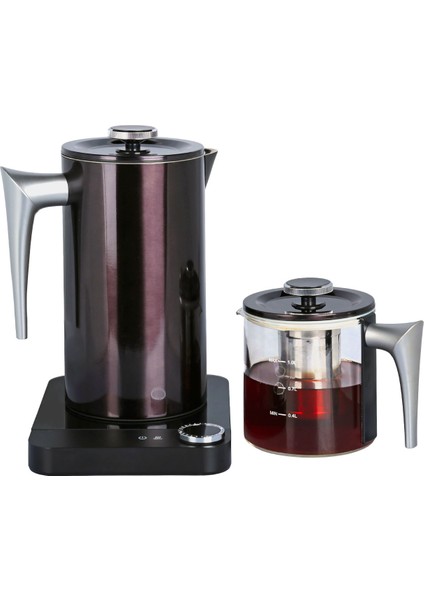 Gem 1.7 Litre Siyah Gümüş Kulplu Çay Makinesi indirimleri