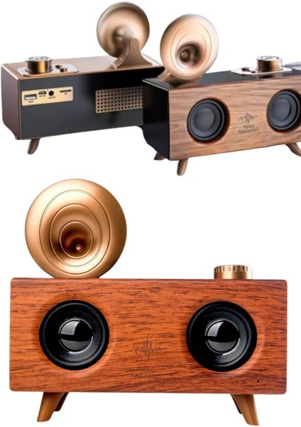 Gramafon Radyo Bluetooth Hoparlör Nostaljik Radyo Fm Radyo - FEİ3576-1968 fırsatları