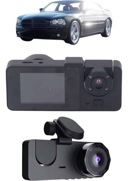 Gece Görüşlü Dvr 3 Lensli Araç Içi Sürüş Kamerası Video Kaydedici - FEİ2170-7966 fiyatları