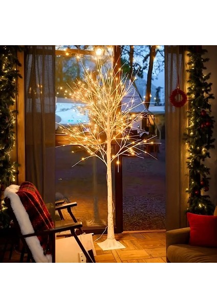 1.2 Metre 64 Led'li Yılbaşı Ağacı Christmas Tree Noel Ağacı LED Işıklı Ağacı 120CM Birch Tree Light