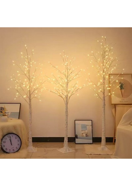 1.2 Metre 64 Led'li Yılbaşı Ağacı Christmas Tree Noel Ağacı LED Işıklı Ağacı 120CM Birch Tree Light modelleri