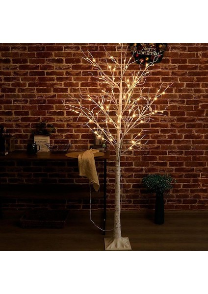 1.2 Metre 64 Led'li Yılbaşı Ağacı Christmas Tree Noel Ağacı LED Işıklı Ağacı 120CM Birch Tree Light fırsatları