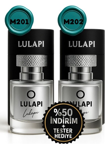 M201 Leather & M202 Eros 2'li Erkek Parfüm Seti | Deri ve Fresh Esintili Kalıcı