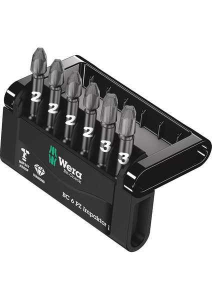 Bit-Check 6 Pz Impaktor 1 Profesyonel Matkap Vidalama Tornavida Bits Uçları