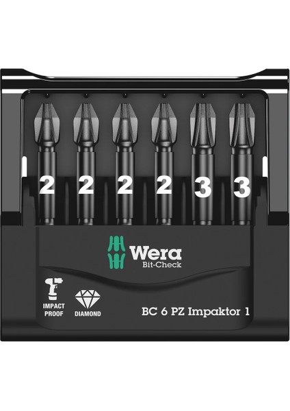 Bit-Check 6 Pz Impaktor 1 Profesyonel Matkap Vidalama Tornavida Bits Uçları fiyatları