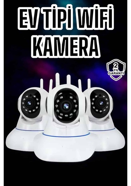 Wifi Kamerası Çift Yönlü Bebek Güvenlik Kamerası Gece Görüşlü - FEİ6030-1867