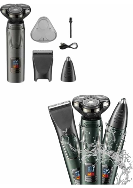Tıraş Makinesi Profesyonel 3in1 Dijital Göstergeli 3 Başlıklı Erkek Bakım - FEİ2443-5802 fiyatları