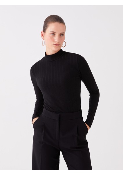 Yeni Sezon Dik Yaka Düz Uzun Kollu Kadın Tişört fiyatları