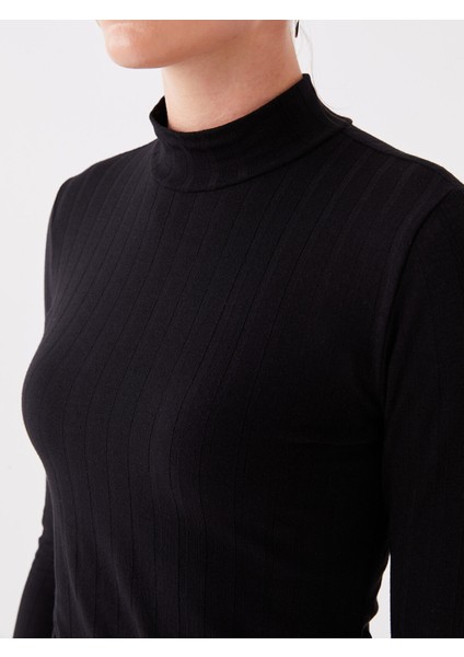 Yeni Sezon Dik Yaka Düz Uzun Kollu Kadın Tişört fırsatları