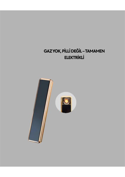 USB Şarjlı Alevsiz Elektronik Çakmak – Rüzgara Dayanıklı Gazsız Güvenli Ku - FEİ8233-609 fırsatları