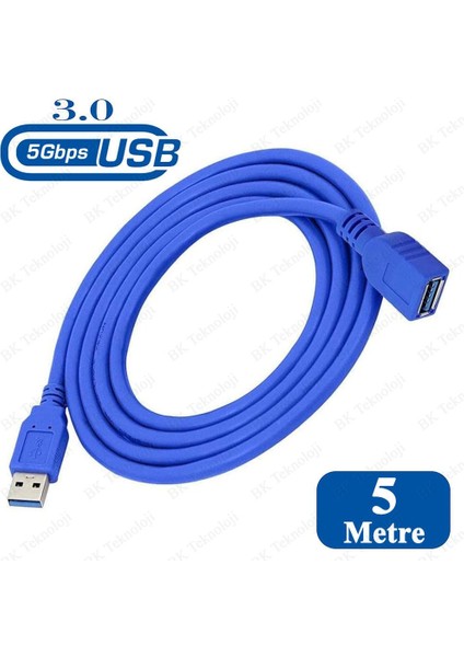 Yüksek Hızlı USB 3.0 Uzatma Kablosu Erkek - Dişi 5 Metre fiyatları