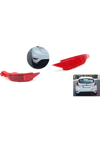 1 Çift Araba Tamponu Sol Sağ Arka Lamba Sisi Ford Fiesta Mk7 2008-2012 Için (Yurt Dışından) modelleri