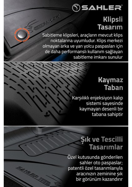 Renault Megane 4 Sedan Sahler Paspas liner 3D bagaj havuzu Set