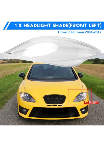 Koltuk Için Leon 2004-2012 Araba Far Lens Kabuk Far Kapağı Pleksiglas Lamba Gölgesi Şeffaf Abajur Konutu B (Yurt Dışından) fırsatları