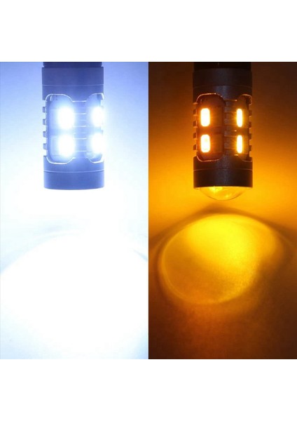 4x LED Işık Çift Renkli Ampul 1157 BAY15D P21/5W 5630 20SMD Canbus Araş Fren Tersam Lamba Sinyal Beyaz Amber A (Yurt Dışından) fiyatları