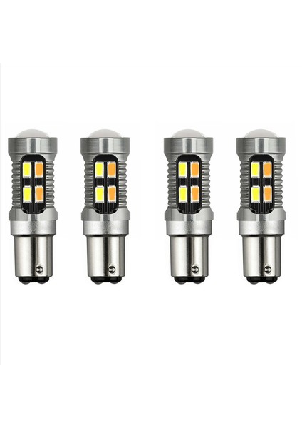 4x LED Işık Çift Renkli Ampul 1157 BAY15D P21/5W 5630 20SMD Canbus Araş Fren Tersam Lamba Sinyal Beyaz Amber A (Yurt Dışından) indirimleri
