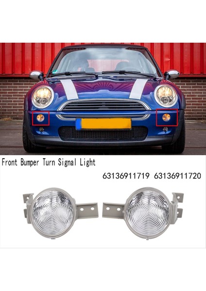 Ön Tampon Dönüş Sinyali Bmw Mini R50 R50 R52 R53 2001-2006 63136911719 63136911720 (Yurt Dışından)