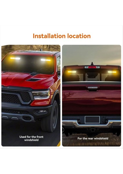 LED Acil Strobe Light 18 Yanıp Sönen Araba Uyarı Işık Güvenliği Ön Camlar Araba Atv Utv Kamyonu Için 12-30V (Yurt Dışından) fiyatları