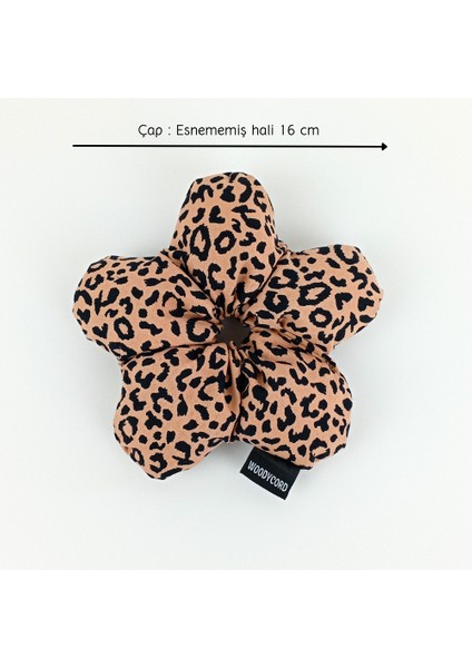 Marka El Yapımı Leopar Çiçek Pofuduk Scrunchie Toka fiyatları