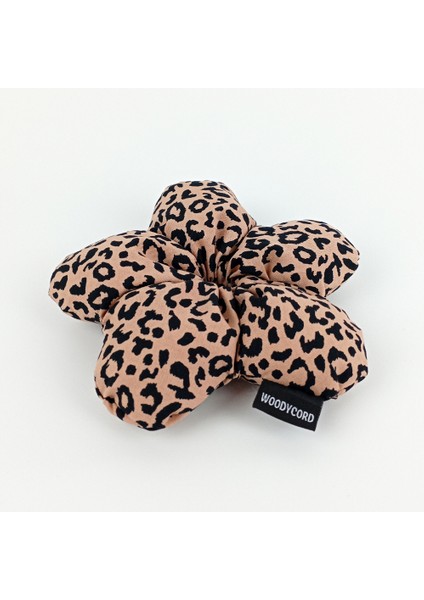 Marka El Yapımı Leopar Çiçek Pofuduk Scrunchie Toka modelleri