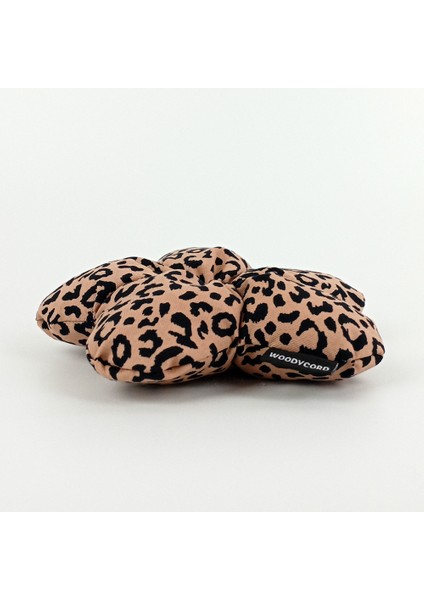 Marka El Yapımı Leopar Çiçek Pofuduk Scrunchie Toka fırsatları