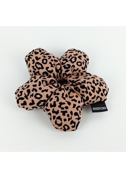Marka El Yapımı Leopar Çiçek Pofuduk Scrunchie Toka indirimleri
