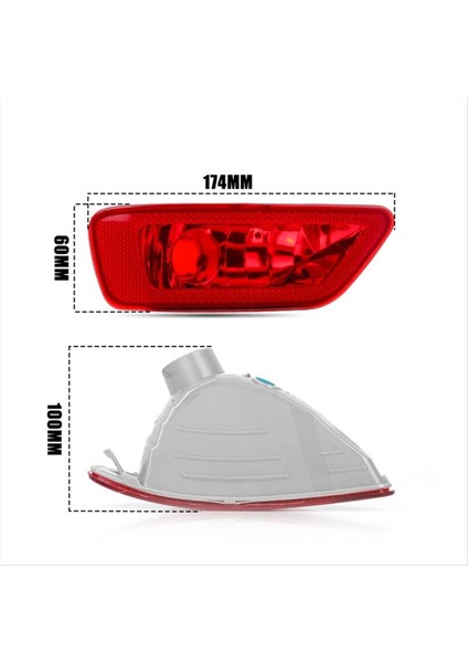 2pcs Arka Tampon Reflektörü Sis Işıkları 57010716AB 57010717AB Jeep Compass Dodge Yolculuğu Için (Yurt Dışından) indirimleri