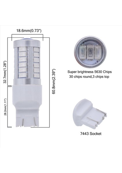 7443 T20 LED Ampuller Kırmızı 900 Lümenler Süper Parlak Dönüş Sinyalleri Işık Frenini Durdurma Park Işığı Dc 12V 3 6W (10 Paket) (Yurt Dışından) fırsatları
