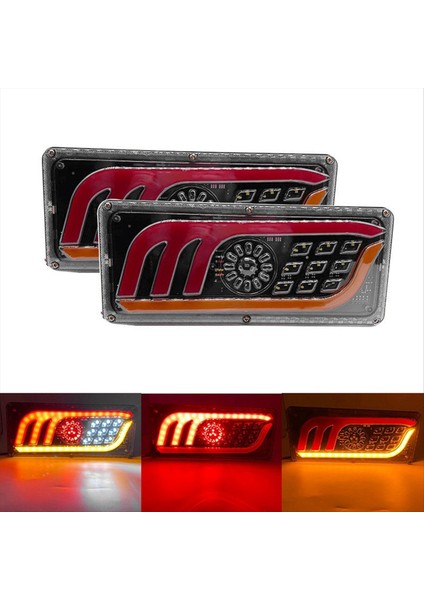 2pcs LED Kamyon Kuyruğu Işık Dönüş Sinyali Arka Fren Işıkları Ters Sinyal Lambası Römorku Kamyon Otobüs Karavan Uyarı Lambası 33CM (Yurt Dışından) fiyatları