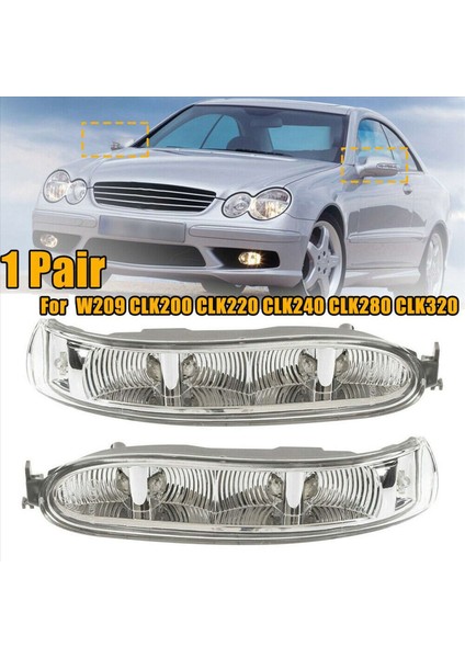 2x Araba LED Sol + Sağ Çift Dönüş Sinyali Işık Yan Ayna Lambası Mercedes Benz W209 Clk 2002-2009 (Yurt Dışından) fırsatları