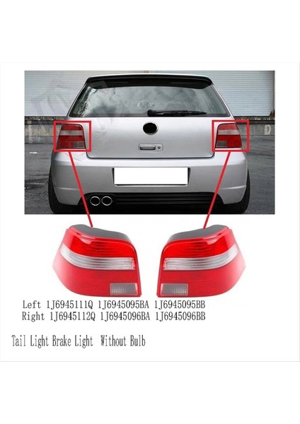 Arka Kuyruk Işığı Fren Işığı Vw Golf Için Ampul Olmadan 4 Mk4 Hatchback 1998-2004 Kuyruk Işık Muhafazası Sağ (Yurt Dışından) indirimleri