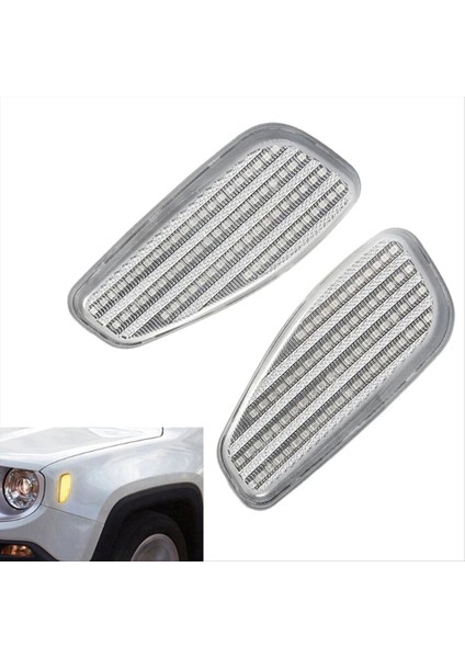 68256049AA 68256050AA Ön Yan Dönüş Sinyal LED LED LED Işıklar Çamurluk Işıkları Jeep Liberty Renegade Için Otomotiv 14-21 (Yurt Dışından) indirimleri