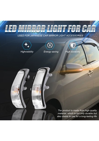 2pcs Dikizle Ayna Turn Sinyal Toyota Için Işık Lambası Camry 2006-2011 Vios 2008-2012 Corolla 2008 2009 81730-06060 (Yurt Dışından) indirimleri