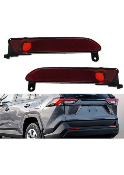 Araba Arka Tampon Reflektör Toyota Için Işık Rav4 2021 2022 Kuyruk Durdurma Fren Sinyali Sis Lambası Araç Aksesuarları Kırmızı Kabuk (Yurt Dışından) fırsatları