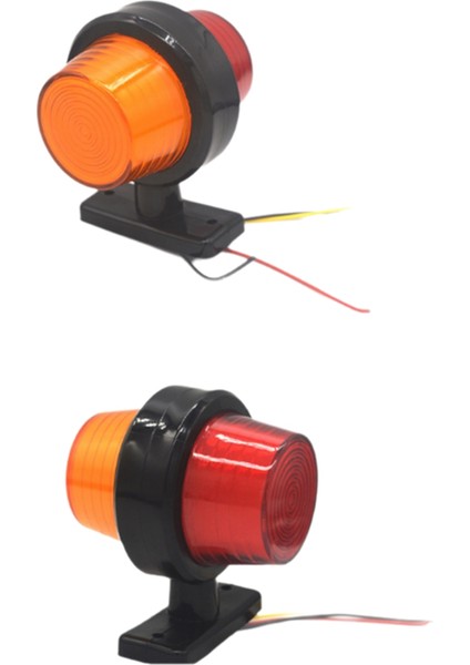 2pcs LED Yan Işaretleme Işığı 12V 24V Çift Yüz Göstergesi Dönüş Sinyali Işık Arka Durma Lambası Araba Kamyonu Için B (Yurt Dışından)