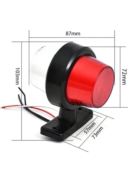 2pcs LED Yan Işaretleme Işığı 12V 24V Çift Yüz Göstergesi Dönüş Sinyali Işık Arka Durma Lambası Araba Kamyonu Için B (Yurt Dışından) indirimleri