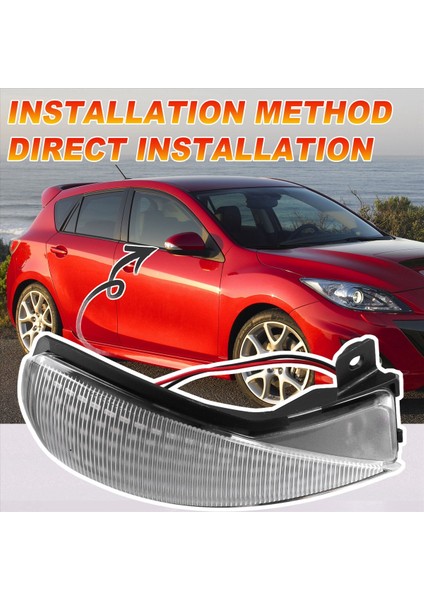 Mazda 3 Bl 08-14 Için Mazda 6 Gh 07-15 Araç Dikiz Aynası Aynen Sinyal Sinyali Yan Dikiz Gösterge Lambası Şeffaf Kabuk (Yurt Dışından) fırsatları