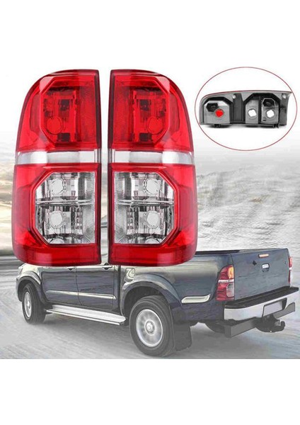Toyota Hilux Için 2005 - 2015 Araba Arka Arka Lamba Fren Lambası Kuyruk Lambası Ampul Olmadan Sol (Yurt Dışından) modelleri
