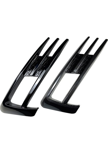 Golf Için 2x 7 Mk7 2014 2015 2016 2017 Ön Tampon Sis Izgara Izgaraları Sis Lambası Kaş Kapağı Trim Parlak Siyah (Yurt Dışından)