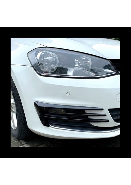 Golf Için 2x 7 Mk7 2014 2015 2016 2017 Ön Tampon Sis Izgara Izgaraları Sis Lambası Kaş Kapağı Trim Parlak Siyah (Yurt Dışından) indirimleri