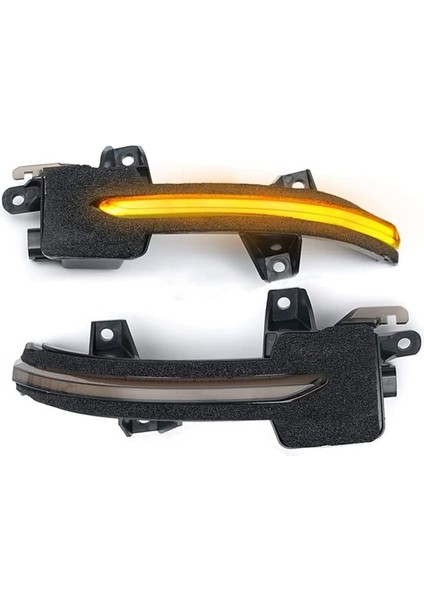 Honda Civic Için Sinyal Işıkları Döndür 11TH 2021-2023 Yan Ayna Işık LED Sıralı Dinamik Gösterge Füme Siyah 2 Adet (Yurt Dışından)