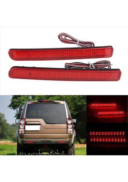 4x LED Arka Tampon Reflektör Açık Kırmızı Araba Sürüş Fren Sisi Lambası Land Rover Discovery 3/L320 2005-2013 (Yurt Dışından) indirimleri