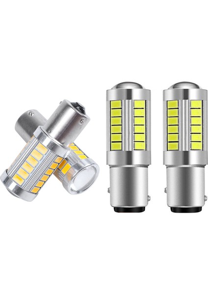 4pcs LED 1157 LED Ampul P21/5W BAY15D LED 33SMD 5730 Yonga-2pcs Xenon White &amp 2pcs Amber (Yurt Dışından)